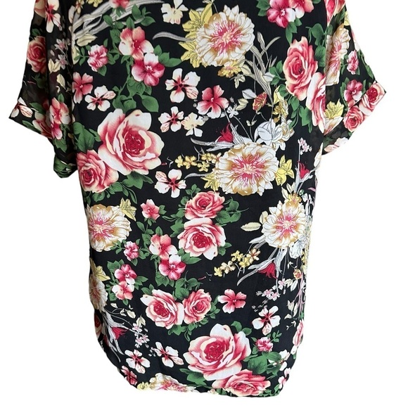 Elan Women’s Floral Short Sleeve Blouse Size 2XL - Picture 4 of 17